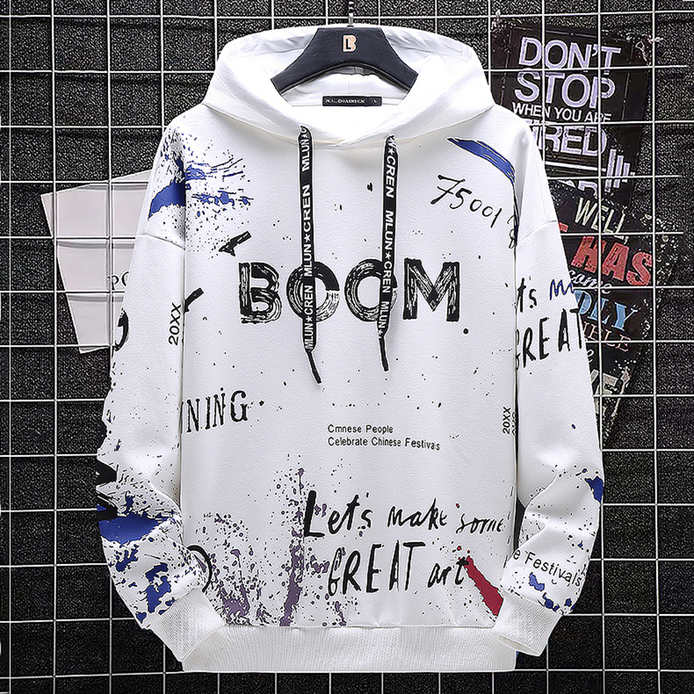 Mẫu mới áo hoodies nỉ nam nữ họa tiết chữ BOOM nổi bật stylemarven ao top 90000192K