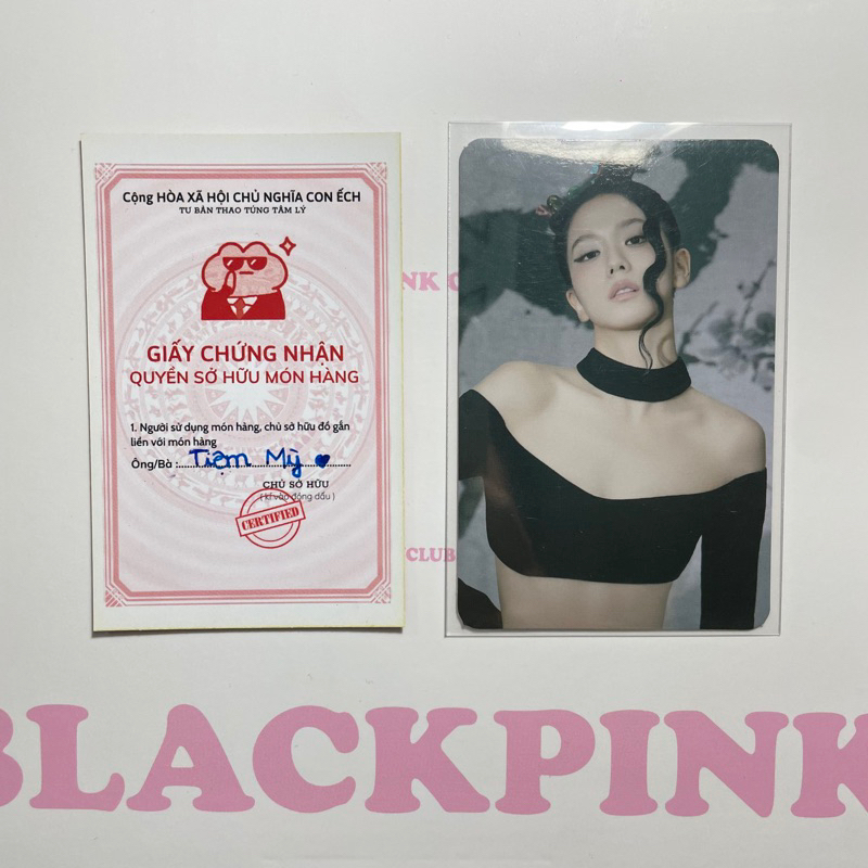 [OFFICIAL -NEW] Card thành viên Jisoo Blackpink bộ sưu tập Tag Me album |