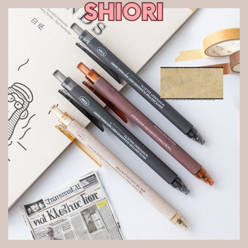 Bút bấm DOMI 903 vintage ngòi 0.5mm mực đen - Tiệm bút SHIORI