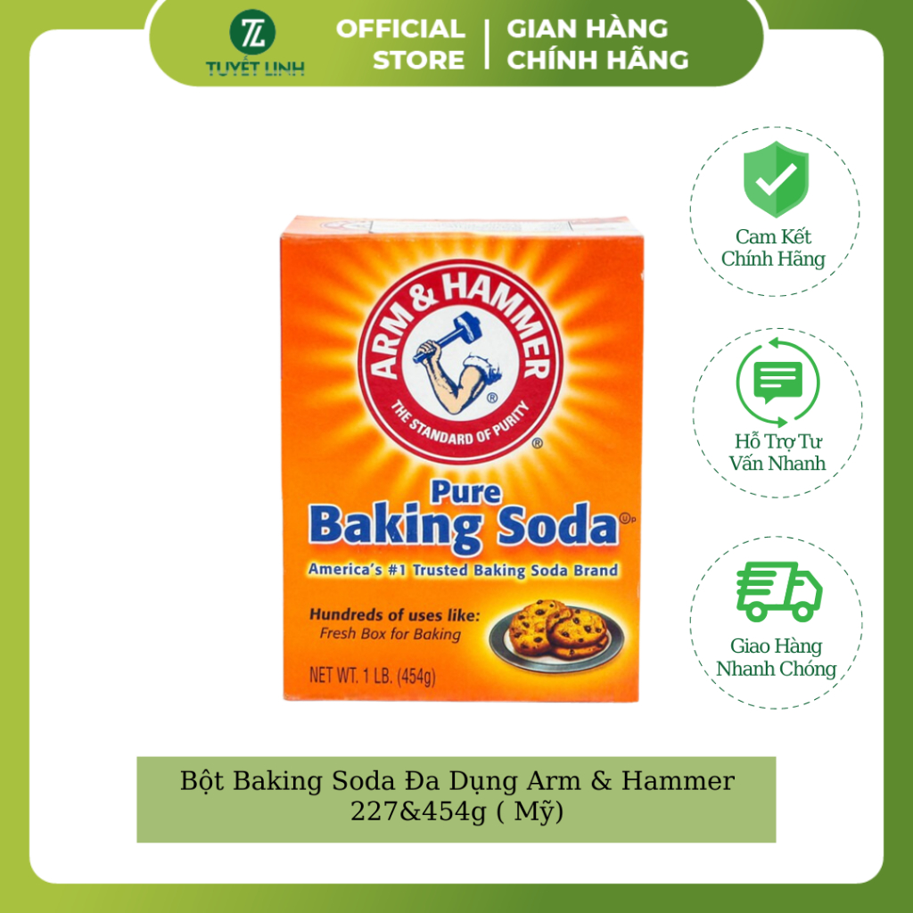 Bột Baking Soda Đa Dụng Arm & Hammer 227&454g ( Mỹ)