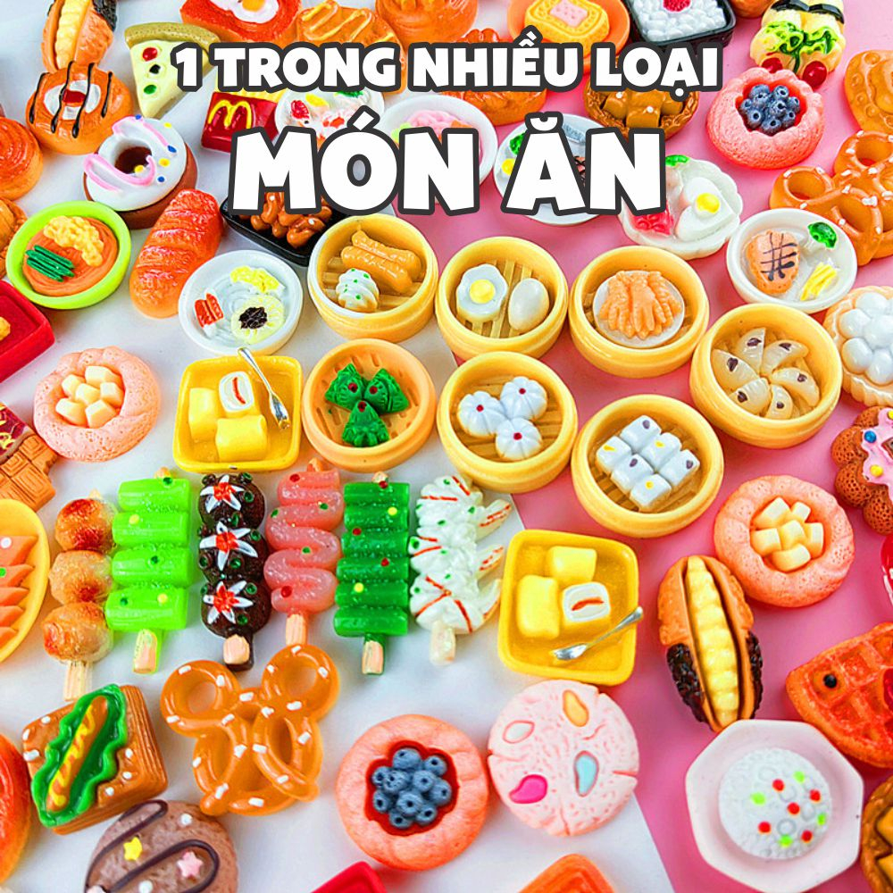Túi mù blind bag mô hình mini trang trí, ngẫu nhiên nhận được đồ mini đồ ăn chai nước , test nhân phẩm may mắn