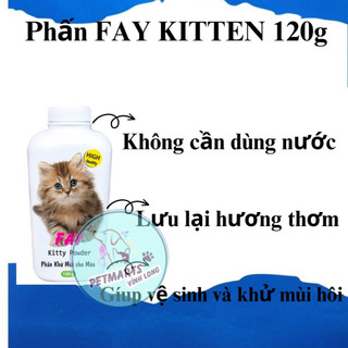 Phấn Tắm Khô Fay Kitty khử mùi cho mèo