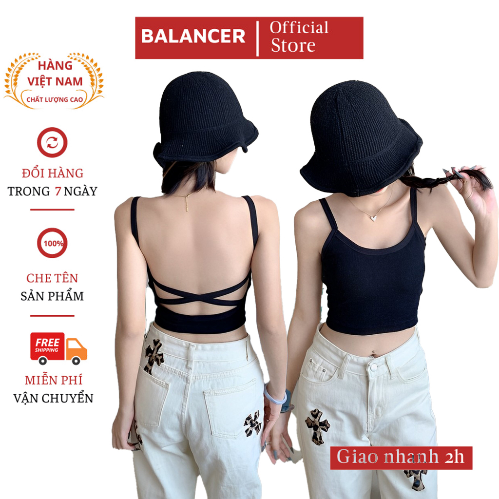 Áo Bra Hở Lưng Cotton Chất Liệu Siêu Co Giãn Đệm Mút Su Mỏng Nâng Ngực Gợi Cảm - BLC612