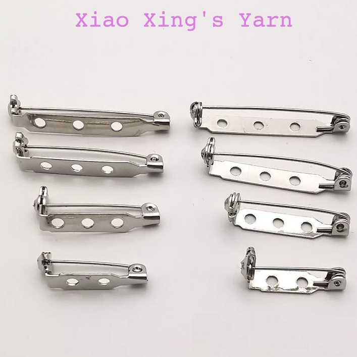 Túi 10 ghim cài áo kim loại đủ kích thước, phôi cài áo handmade - Phụ kiện thủ công DIY | Xiao Xing's Yarn