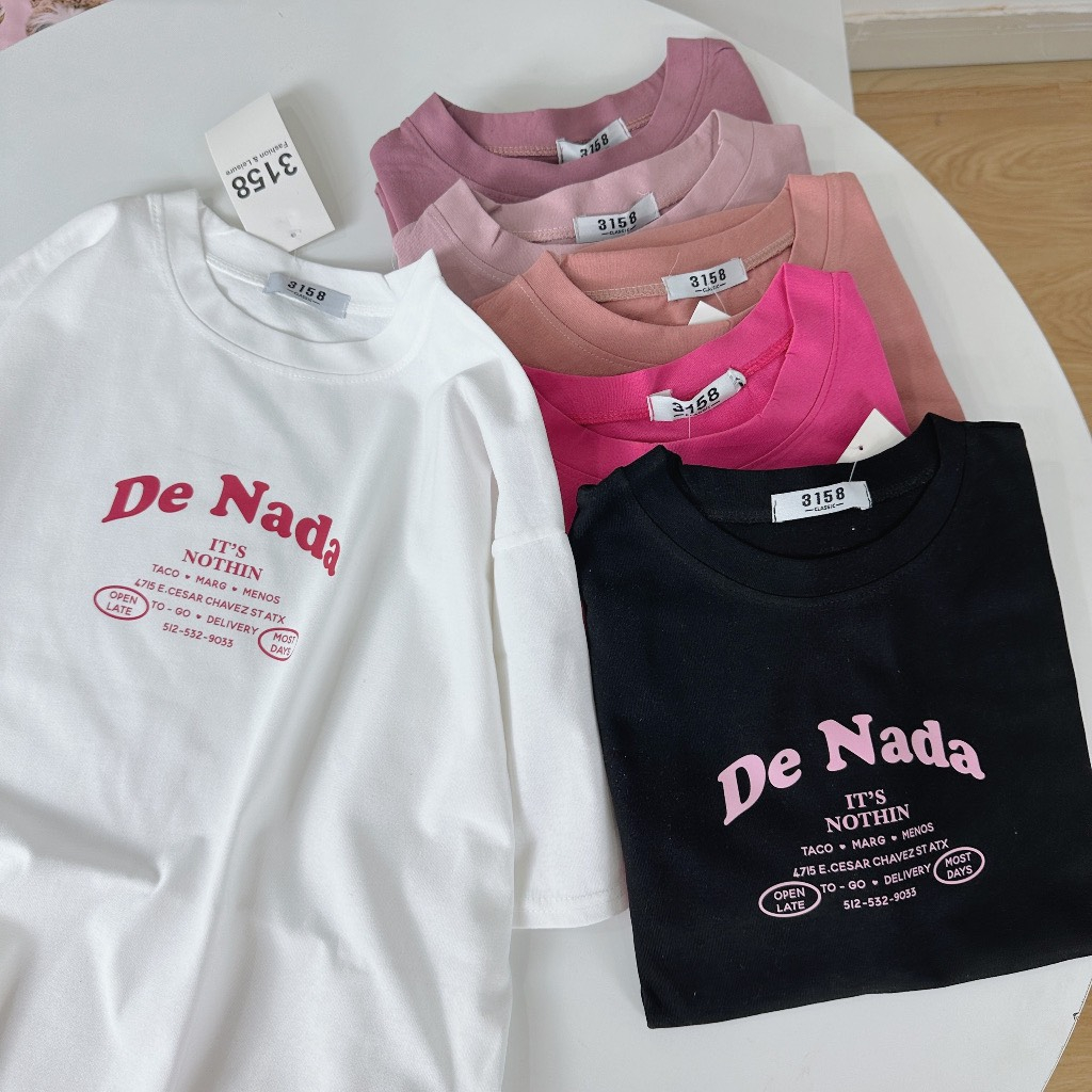 Áo thun 3158, Áo thun nam nữ mẫu "DE NADA" form unisex
