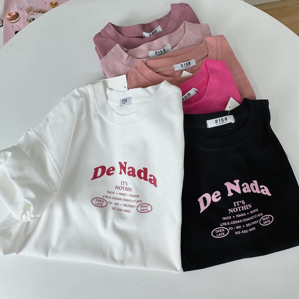 Áo thun 3158, Áo thun nam nữ mẫu "DE NADA" form unisex