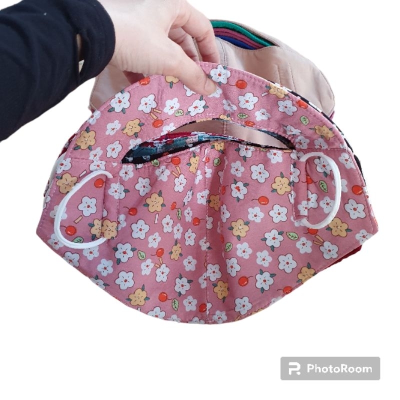 Khẩu trang ninja mặt nạ che trán vải kate 3 lớp (2 mặt vải) bông hoặc trơn màu (ib shop chọn màu)