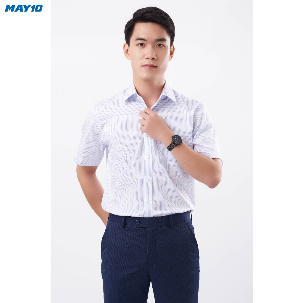 Áo sơ mi nam cộc tay May 10 form Regular mã 010121097 AD013