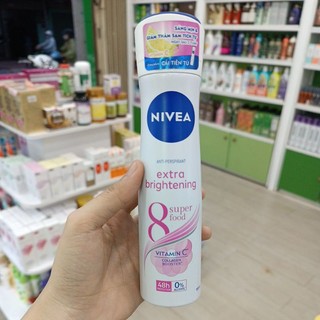 Xịt Ngăn Mùi Nivea Extra Whitening Spray 150ml