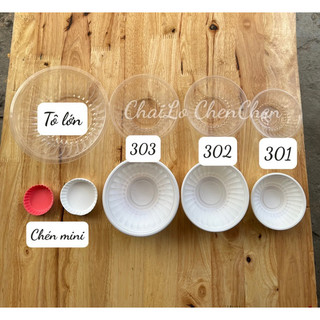Set 50/100 chén nhựa các loại, chén 301, chén 302, 303, tiện dụng dùng 1 lần