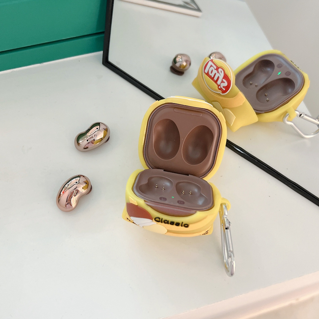 Ốp case cho Galaxy Buds2 Pro / Buds 2 / Buds FE / Buds Pro / Buds Live dẻo chống va đập  - Tặng kèm móc treo