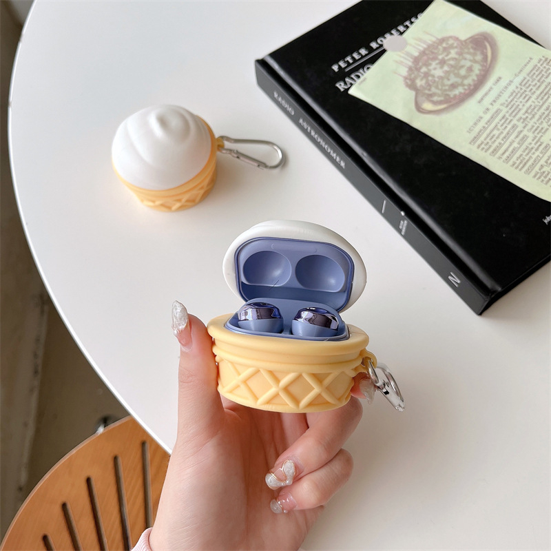 Ốp case cho Galaxy Buds2 Pro / Buds 2 / Buds FE / Buds Pro / Buds Live dẻo chống va đập  - Tặng kèm móc treo