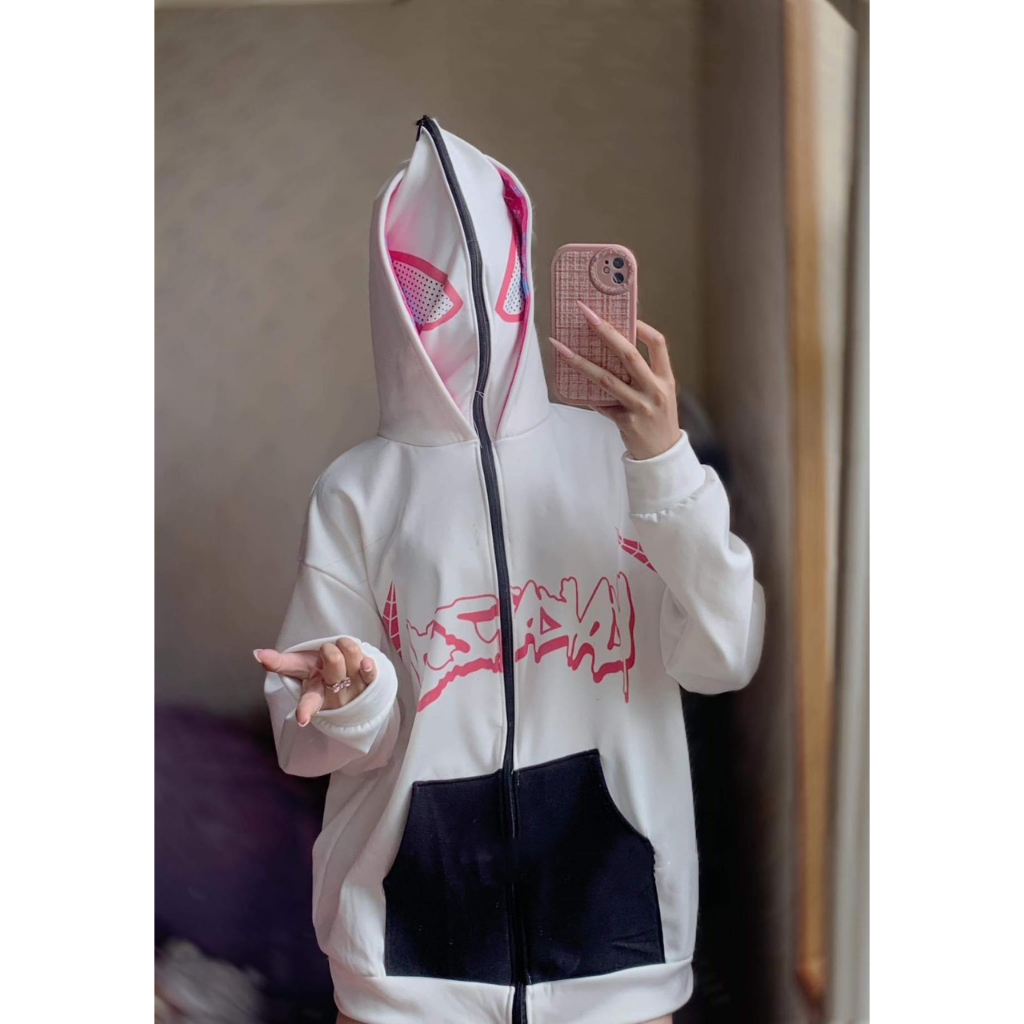 Áo Khoác, Áo Hoodie Khóa zip 2 Mũ Người Nhện Mẫu Mới Hottrend,thoitranghotrend366