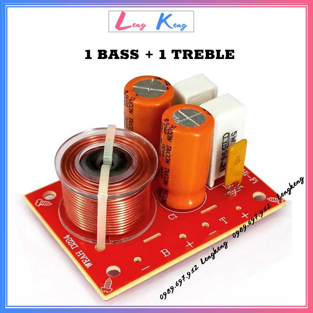 Giá 1 mạch] Mạch phân tần loa 2 đường tiếng 1 Bass 1 Treble công suất 80w dùng cho loa nhỏ | Phân tần 2 đường tiếng