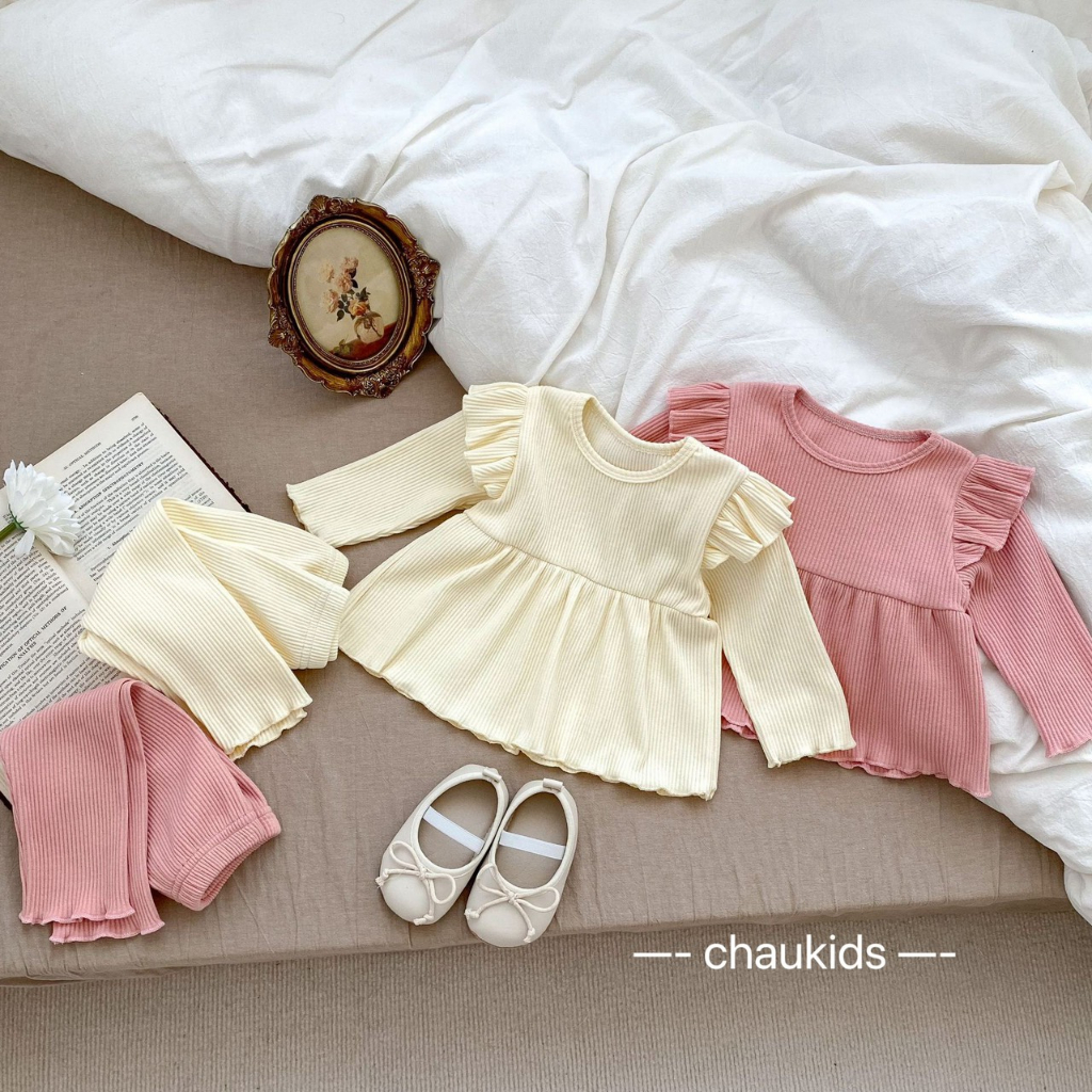 SALE BỘ TĂM BABY DÀI TAY DÁNG DOLL CHO BÉ 6-16