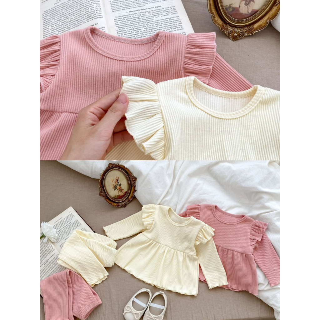 SALE BỘ TĂM BABY DÀI TAY DÁNG DOLL CHO BÉ 6-16