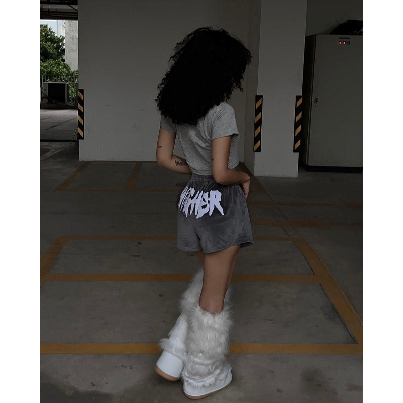 / NEW COLOR / Quần Nhung Đùi Ngắn Higher Velour Shorts - Grey