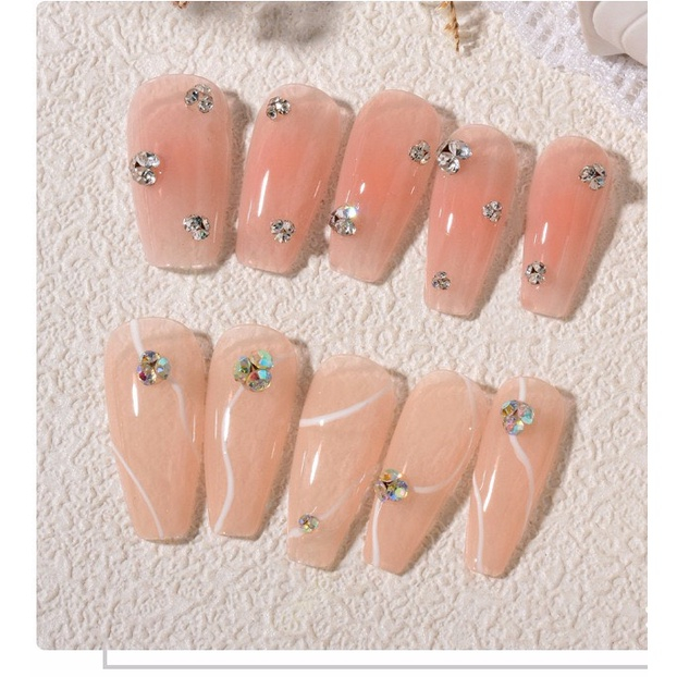 Đá đính móng, Đá nail chân nhọn mix size gắn móng