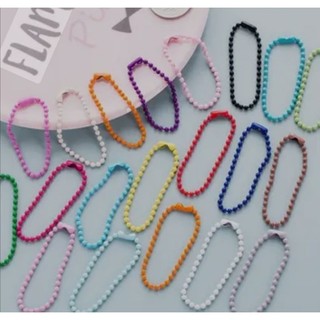 Set 10/50 cái Móc khóa dây bi nhiều màu sắc Móc khóa làm đồ handmade Dây móc bi làm móc khóa đủ màu