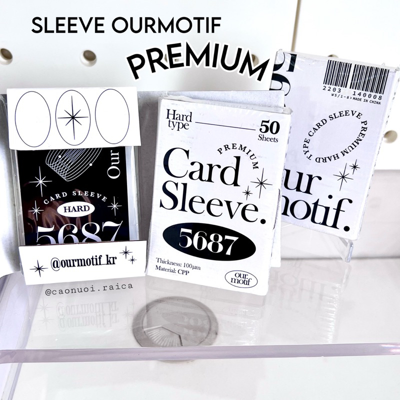 SLEEVE OUR MOTIF HÃNG HÀN QUỐC BỌC CARD BẢO QUẢN CARD - Cáo nuôi rái cá