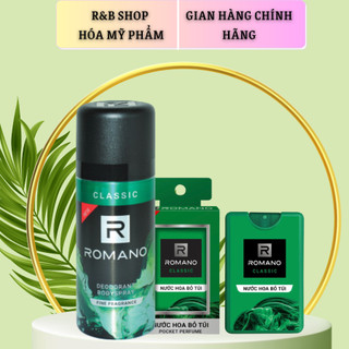 Romano combo xịt khử mùi hương nước hoa huong classic