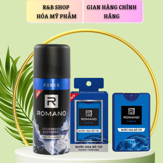 Romano combo xịt khử mùi toàn thân 150ml và nước hoa 18ml