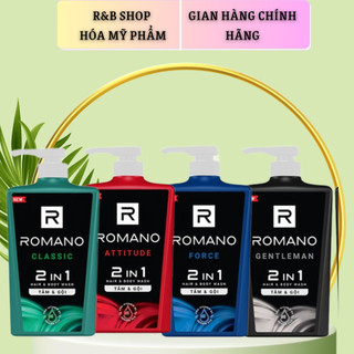 Romano sữa tắm gội toàn thân 2in1 hương nước hoa 650g