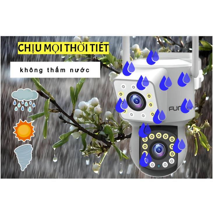 Camera Funsion 2 mắt Yoosee 8.0MP - xem 360 độ không góc chết, ban đêm có màu, hai giao diện quan sát
