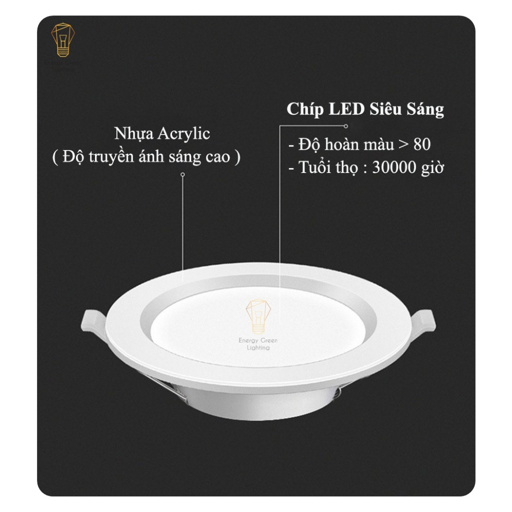 Đèn LED Downlight Âm Trần Siêu Mỏng DL-606 - Công suất 9w-12w-18w-24w -Trang Trí Phòng Khách - Bảo hành 1 Năm