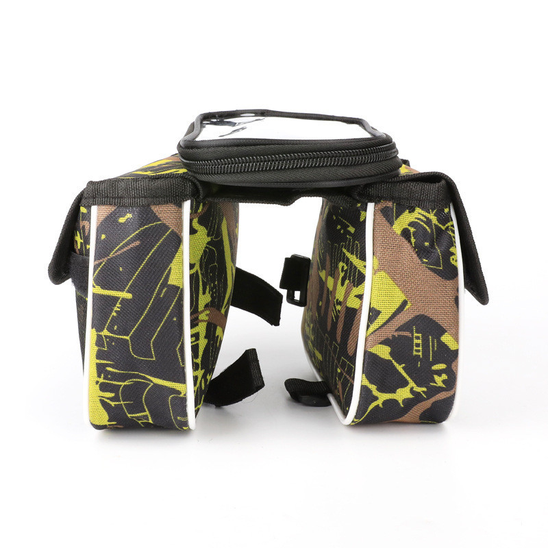 Túi Đựng Đồ Treo Sườn Xe Đạp Đa Năng Có Ngăn Đựng Điện Thoại Cảm Ứng Tặng Kèm Bọc Đi Mưa