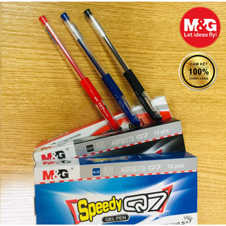 Cây viết gel học sinh mực nước nhanh khô Q7 thương hiệu M&G đầu bi 0.5mm tay cầm chất liệu siêu êm TPR