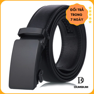 Thắt Lưng Dây Nịt Nam Khóa Tự Động Giản Dị Mặt Đen Giá Rẻ DUMBUM DT101