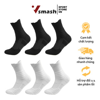 Vớ-Tất cao cổ (Loại 1) | Chất liệu Cotton tự nhiên | Dày dặn, thoáng khí | Phù hợp Cầu lông, bóng rổ, bóng đá, tennis