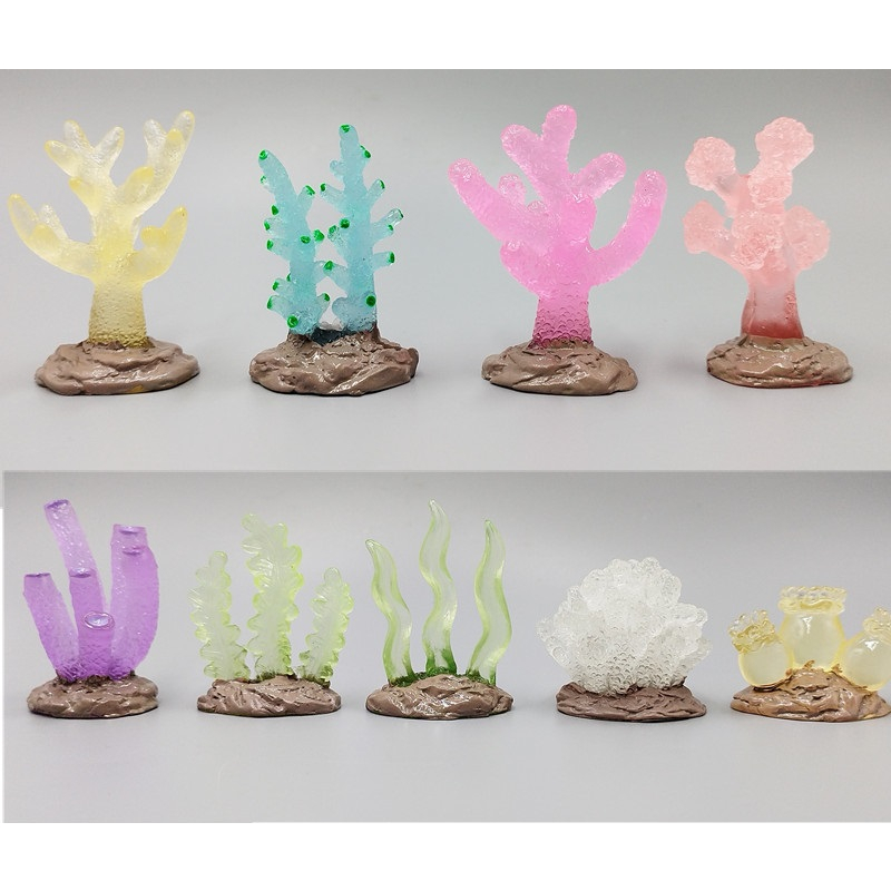 Mô hình san hô trong suốt  trang trí tiểu cảnh, terrarium, bể thủy sinh, DIY