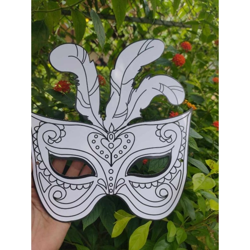 Mặt nạ giấy tô màu dày, đẹp , có kèm dây