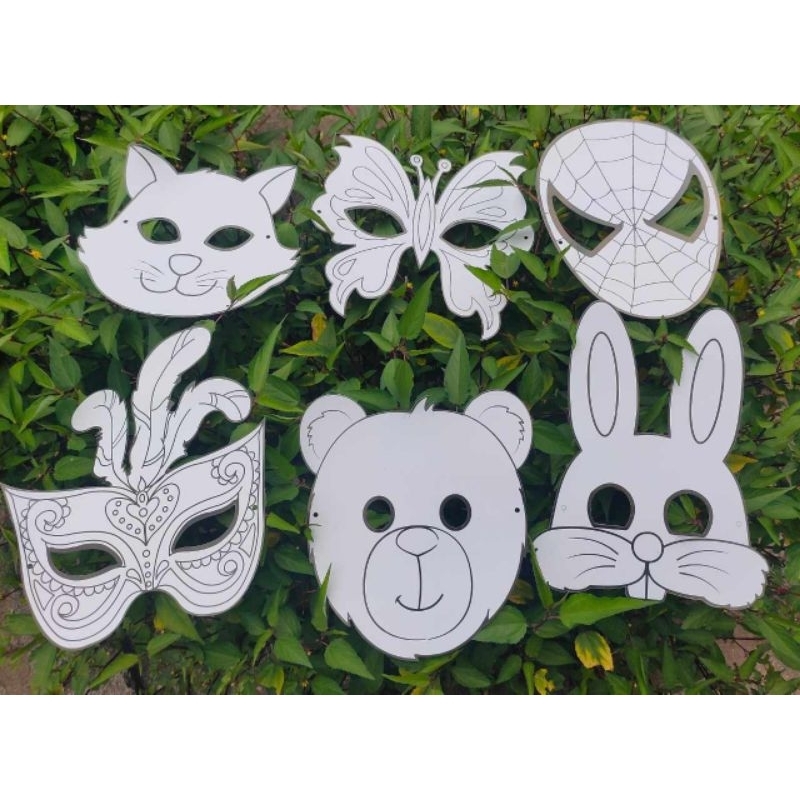 Mặt nạ giấy tô màu dày, đẹp , có kèm dây