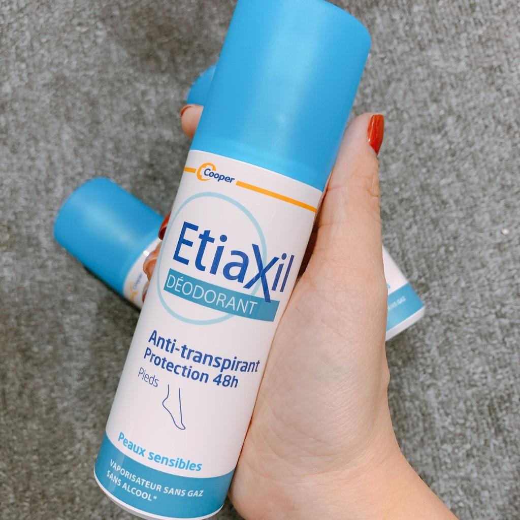 Xịt Khử Mùi Mồ Hôi Chân Etiaxil Déodorant Anti-Transpirant 48h Pieds