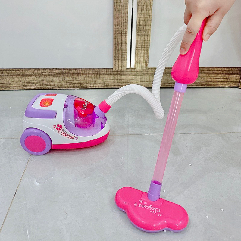 Bộ đồ chơi dọn dẹp vệ sinh cho bé - máy hút bụi đa năng có pin - xe đẩy lau nhà dành cho bé