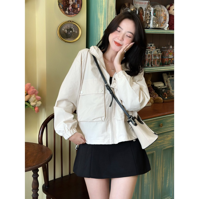 Áo Khoác Dù QC - 903 - 2 Túi Hộp To - Rút Lai