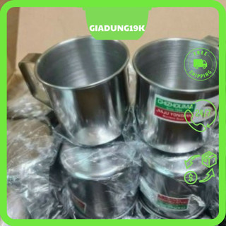 Cốc inox, Ca inox 7cm có quai dày dặn, siêu bền tiện lợi cho dã ngoại