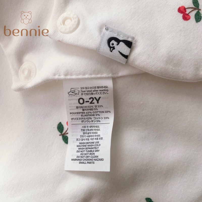 Yếm cổ tròn cotton xoay 360 độ Konny Hàn dư xịn cho bé 0-2y benniekids