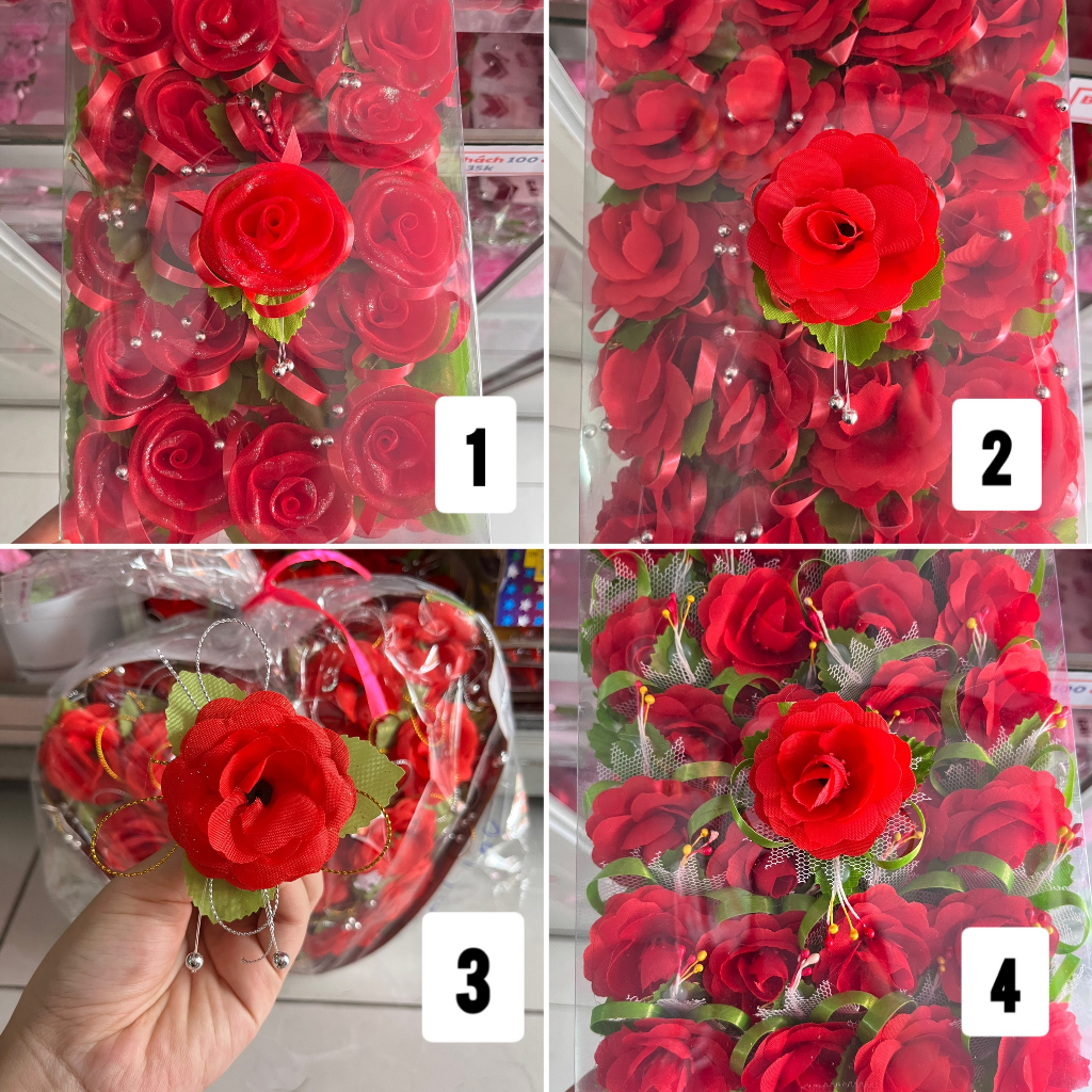 Hoa cài áo đám cưới, cài áo hai họ, hoa cài cho đội bê tráp - nhà trai