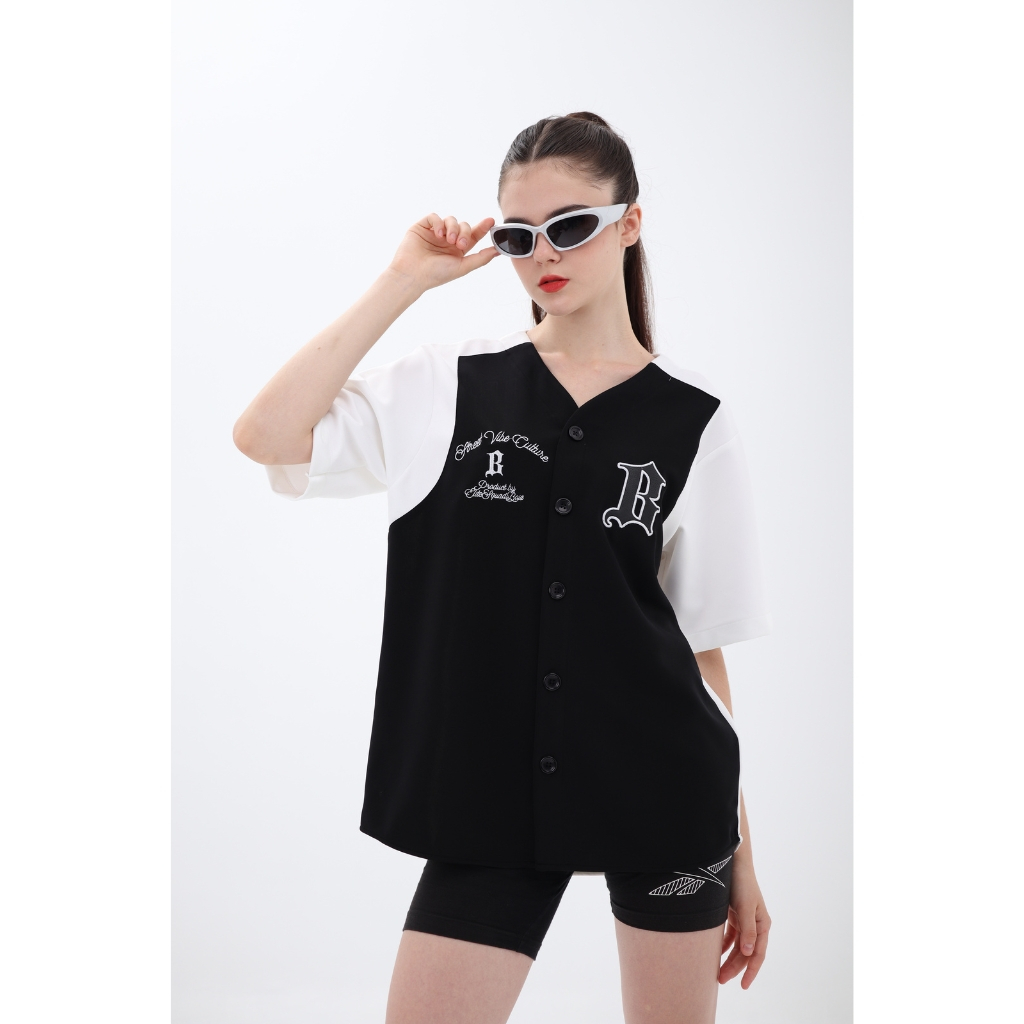 Áo bóng chày BOIZCLUB tay lỡ form rộng unisex nam nữ