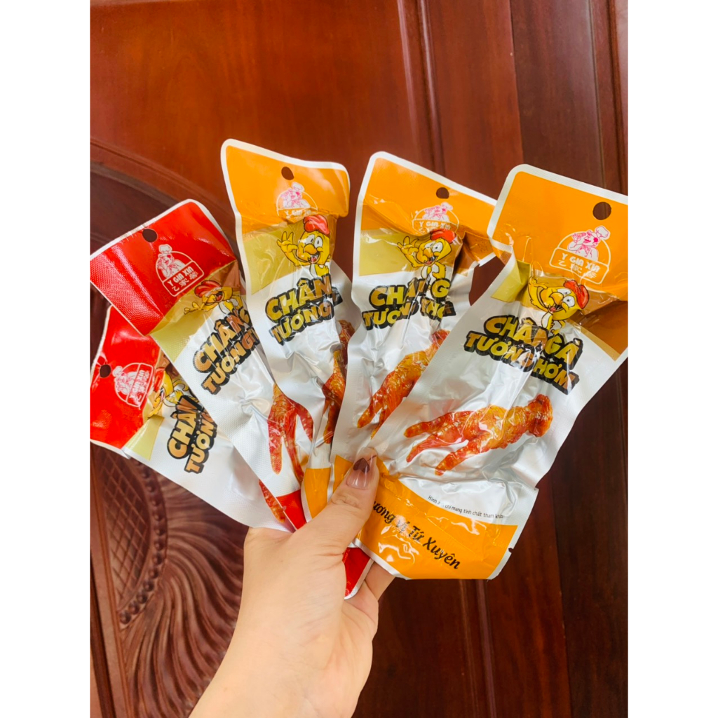 Chân Gà Tương Thơm - COMBO 20 Chân Vàng Đỏ Thơm Ngon Dai Giòn Hấp Dẫn