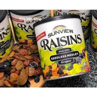 NHo khô Mỹ Sunview Raisins đảm bảo chất lượng , An Toàn Vệ Sinh THực Phẩm , ăn vặt học sinh, sinh viên, văn phòng