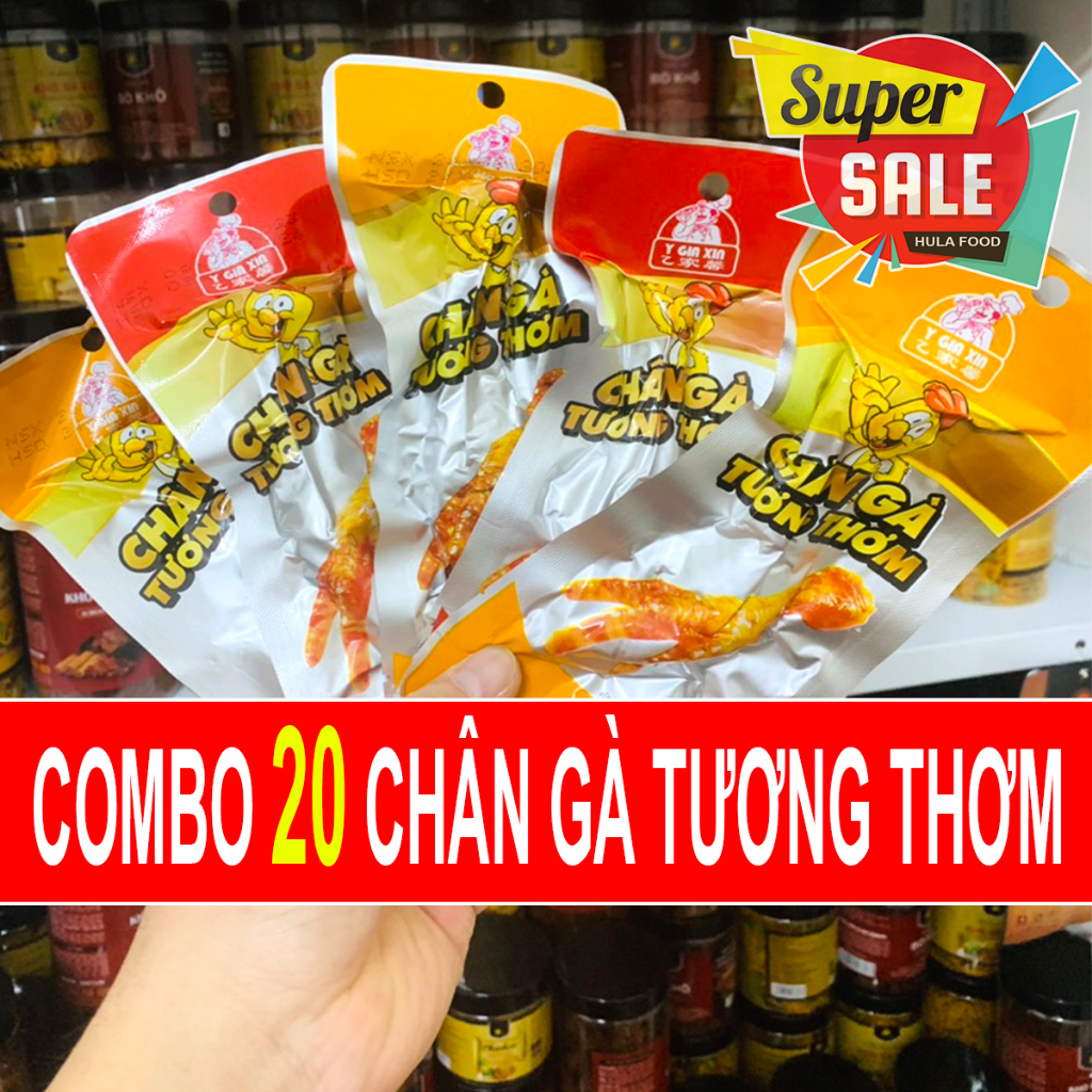 Chân Gà Tương Thơm - COMBO 20 Chân Vàng Đỏ Thơm Ngon Dai Giòn Hấp Dẫn