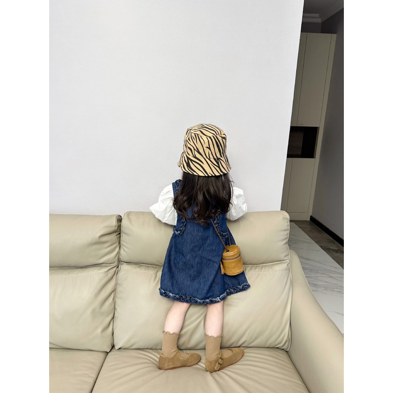 B0036- Set đồ bé gái áo kèm váy bò có ảnh thật