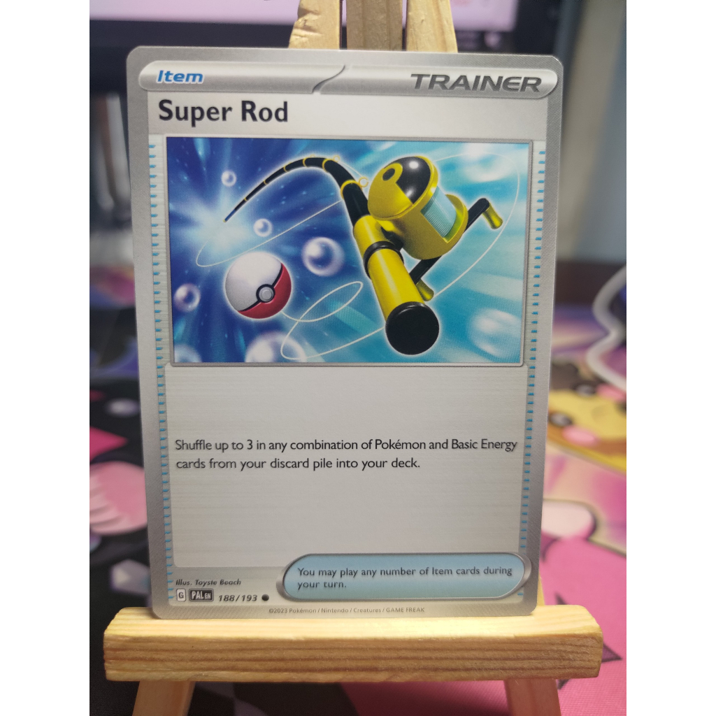 Thẻ Pokemon Trainer Item Super Rod - 188/193 - Common - PALEN