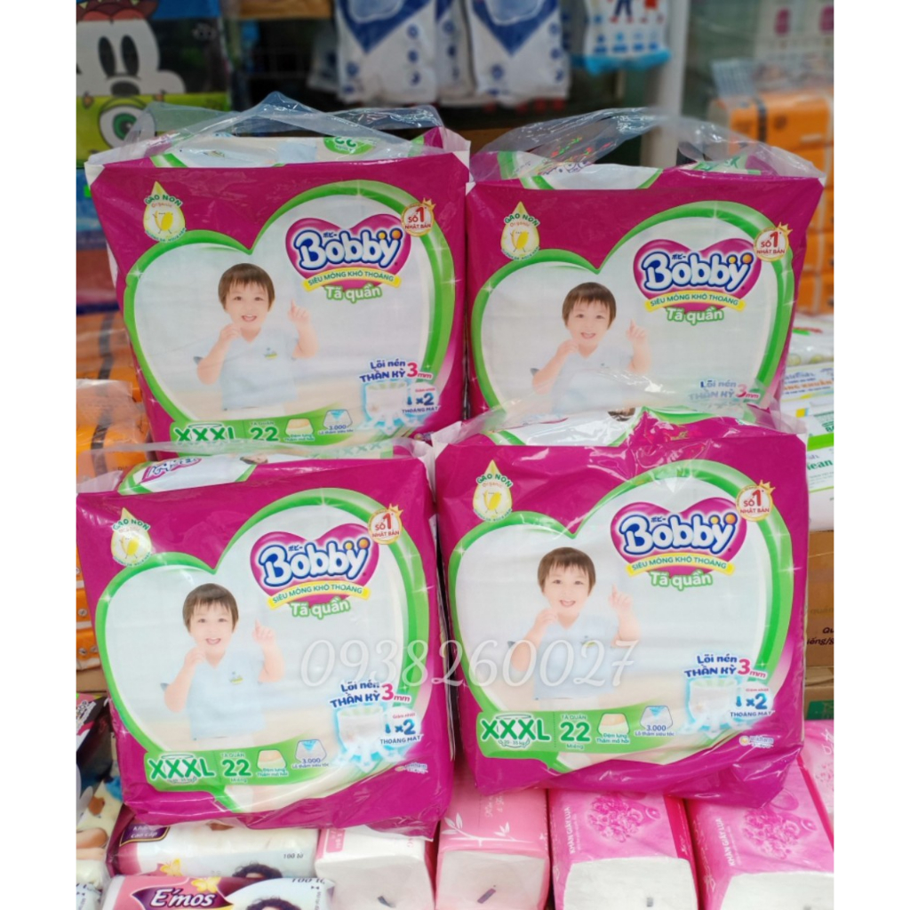 Combo 4 Tã Quần Bobby XXXL22+4 miếng