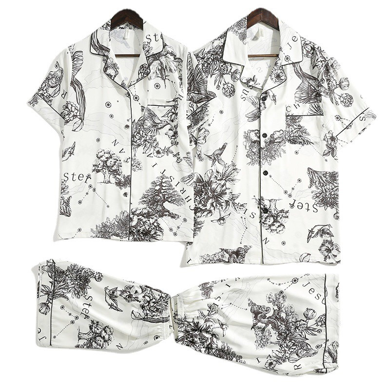 Bộ đồ ngủ pijama Nam Nữ Bigbang Luxury mã 221 chất lụa satin cao cấp mặc nhà dành cho cặp đôi gia đình quà tặng